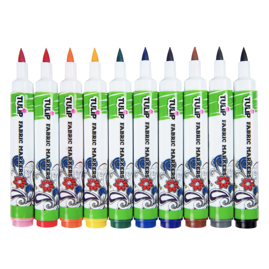 Fabric Markers Brush Tip 10 Pack Rainbow - Image 5