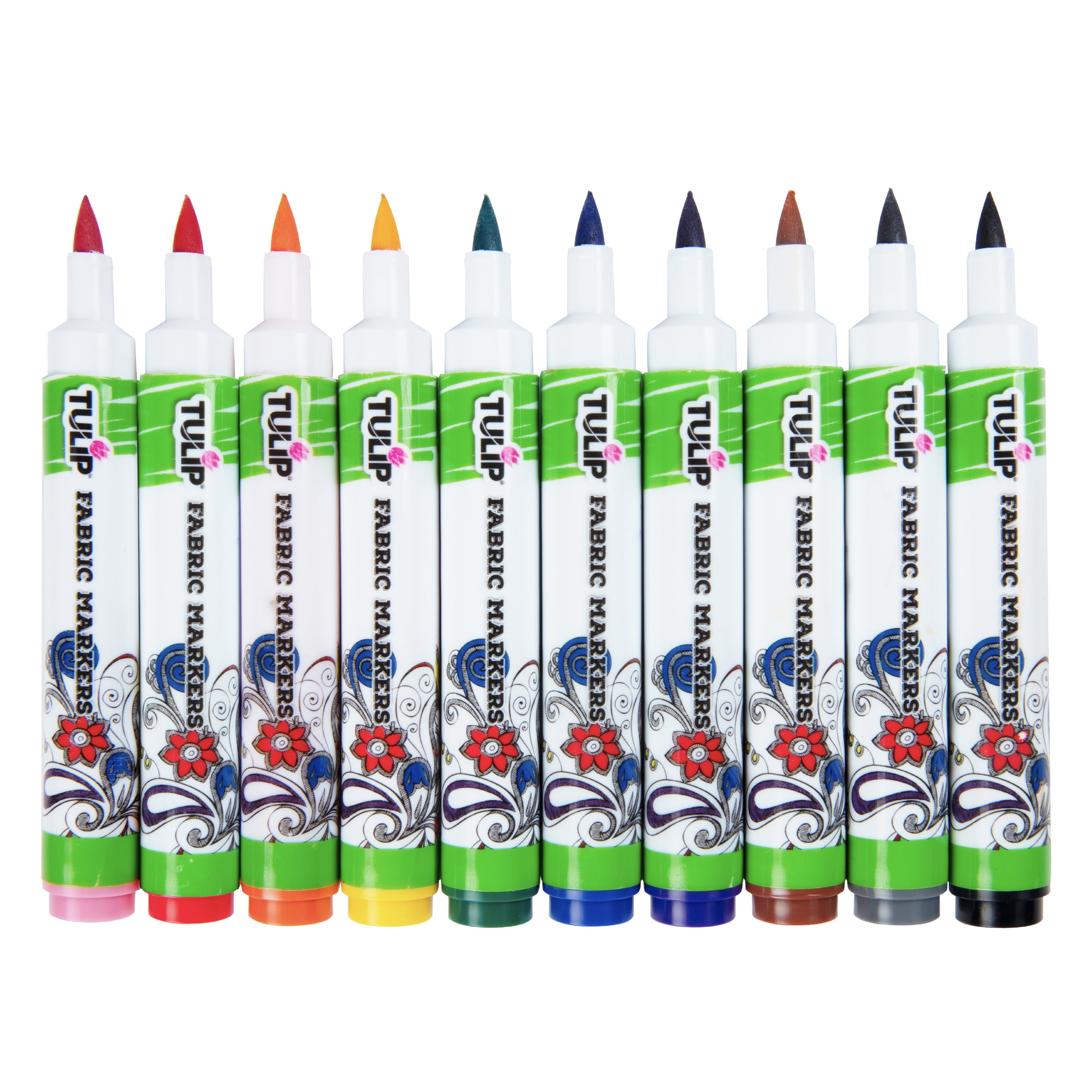 Fabric Markers Brush Tip 10 Pack Rainbow - Image 5