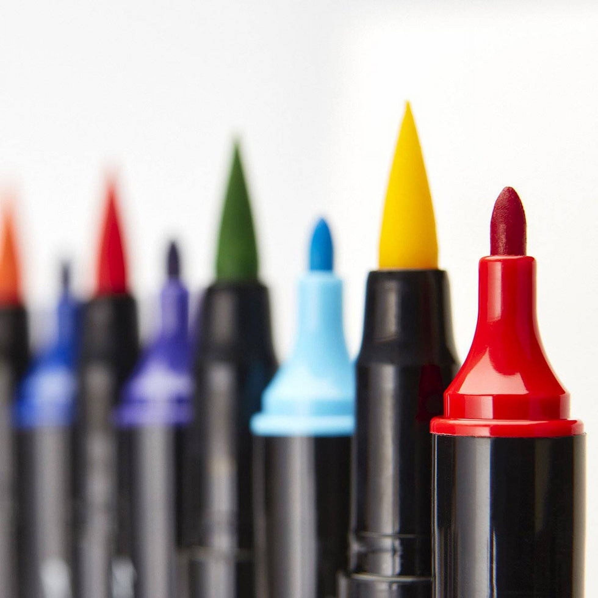 Pro Twin Tip Brush Markers – 24 Vibrant Colors, Art Supplies for Adult Coloring, Drawing - Image 5