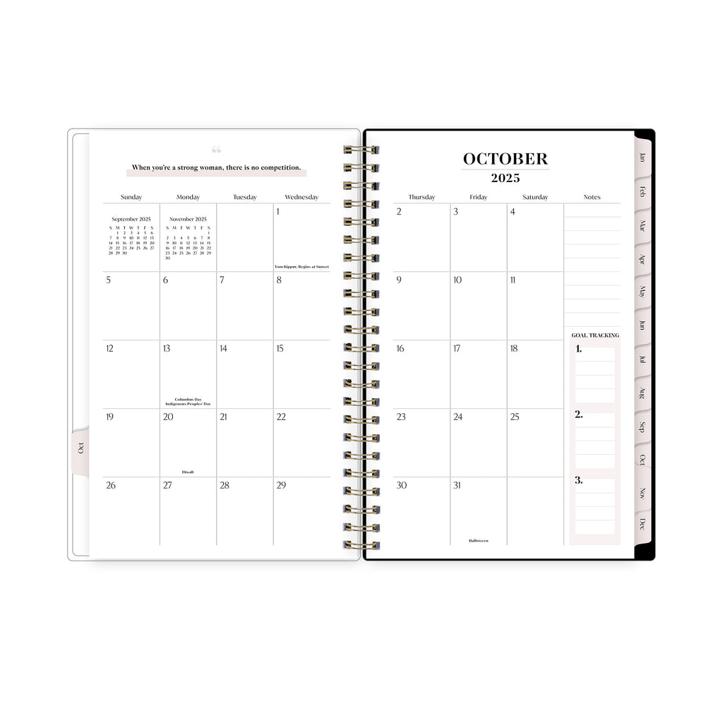 for Monthly Weekly Medium Planner (5" x 8") Maria Dark 15-Month October 2025 - December 2026 - Image 4