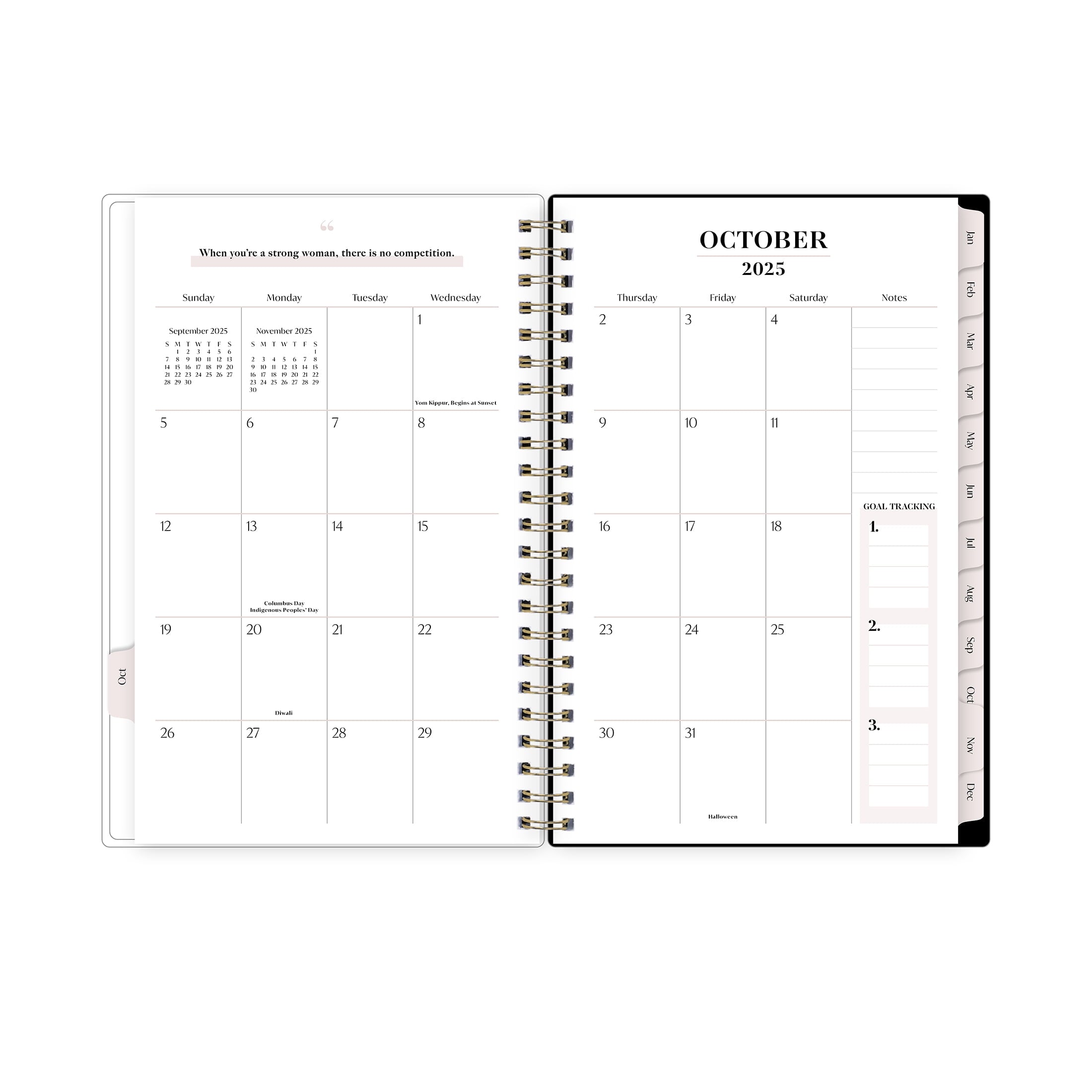 for Monthly Weekly Medium Planner (5" x 8") Maria Dark 15-Month October 2025 - December 2026 - Image 4