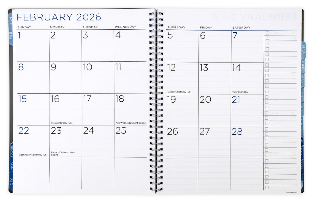 Monthly Weekly Planner Large (9" x 11") Black 15-Month, Oct 2025-Dec 2026 - Image 4