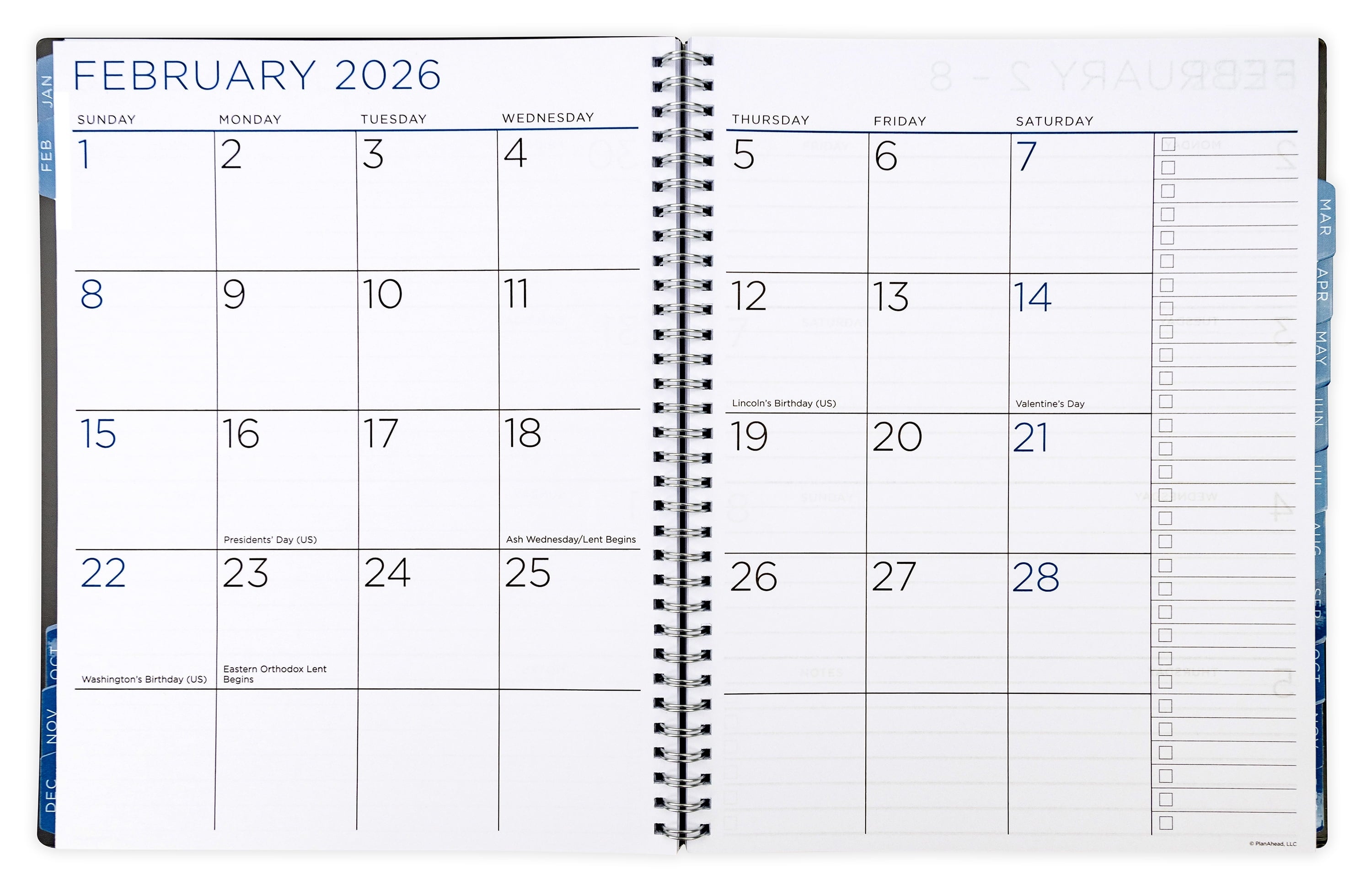 Monthly Weekly Planner Large (9" x 11") Black 15-Month, Oct 2025-Dec 2026 - Image 4