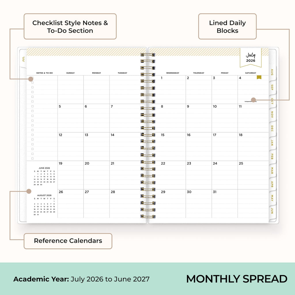 Blue Sky Day Designer 2026-2027 Weekly and Monthly Academic Year Planner Calendar, July 2026 - June 2027, 5.875" x 8.625",Storage Pocket, St - Image 4