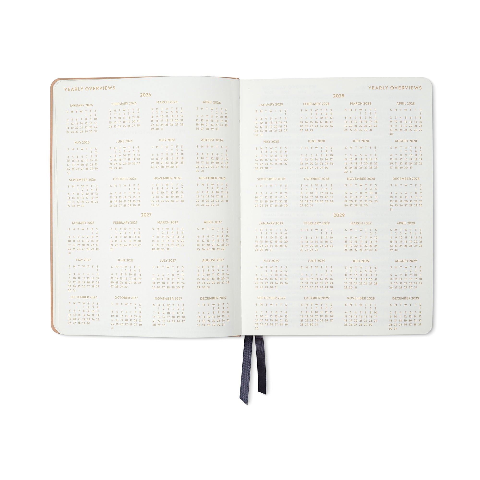 Think Ink 6" x 8" Sage Green 15-Month Daily Flex Planner with Gilded Edges - Image 6
