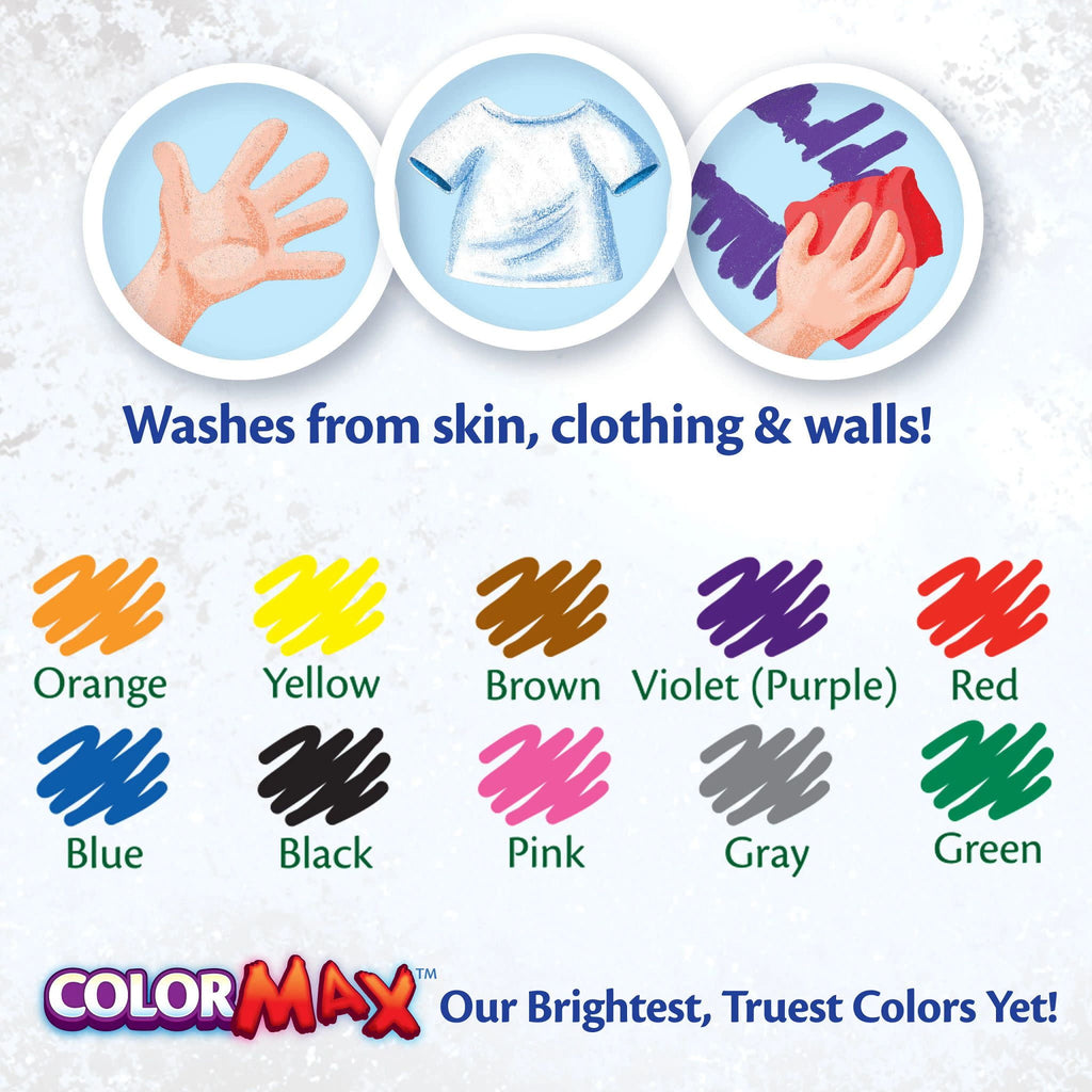 Ultra-Clean Washable Markers, Fine Line, 10 Ct, School Supplies for Kids and Teachers, Classroom Must Have, Gifts - Image 4