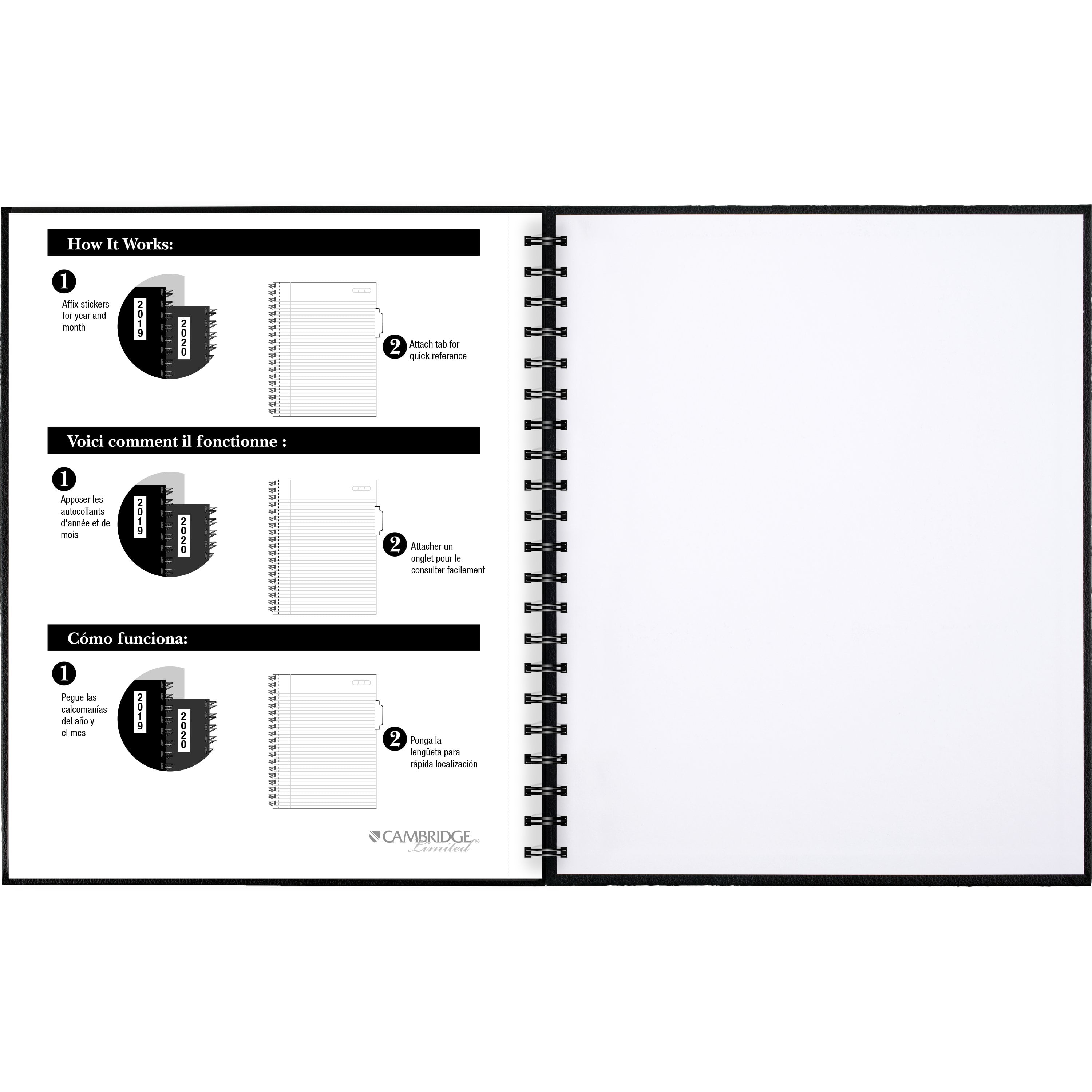 Cambridge Limited Legal Ruled Business Notebook with Pocket, 8" x 11", Black, Hardcover, Wirebound, 96 Sheets - Image 3