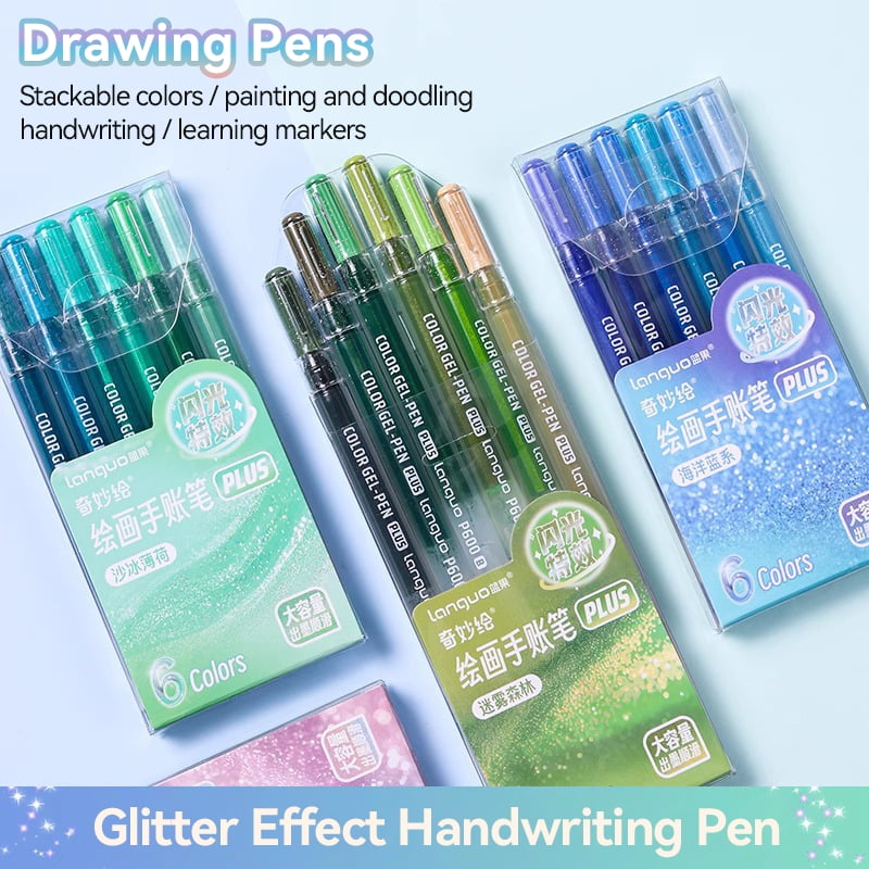 Set, Color s, Smooth Rollerball Tip, Metallic Sparkly s for Coloring - Image 3