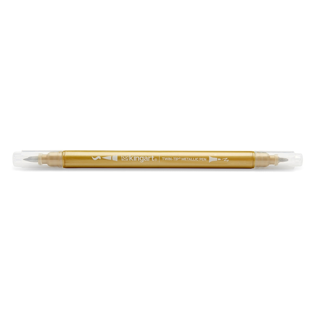 Twin Tip Brush/ Fine Tip Metallic Markers Set – 10 Shimmer Colors for Drawing, Lettering & Art - Image 4