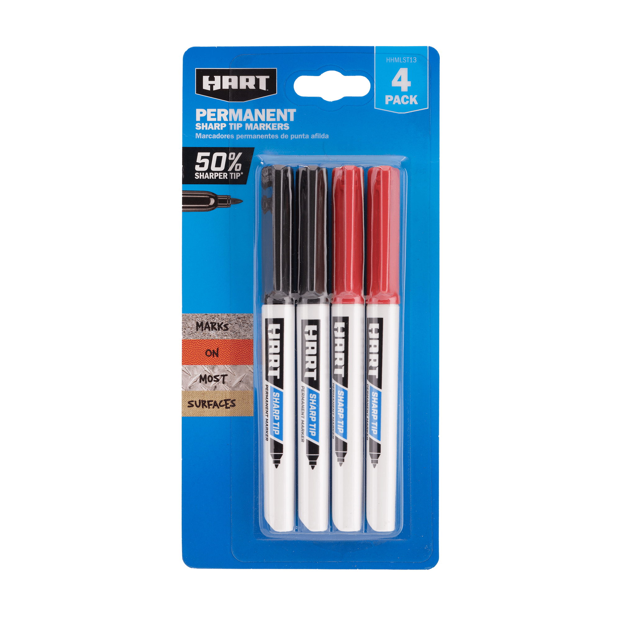 4-Piece Sharp Tip Permanent Markers - Image 2