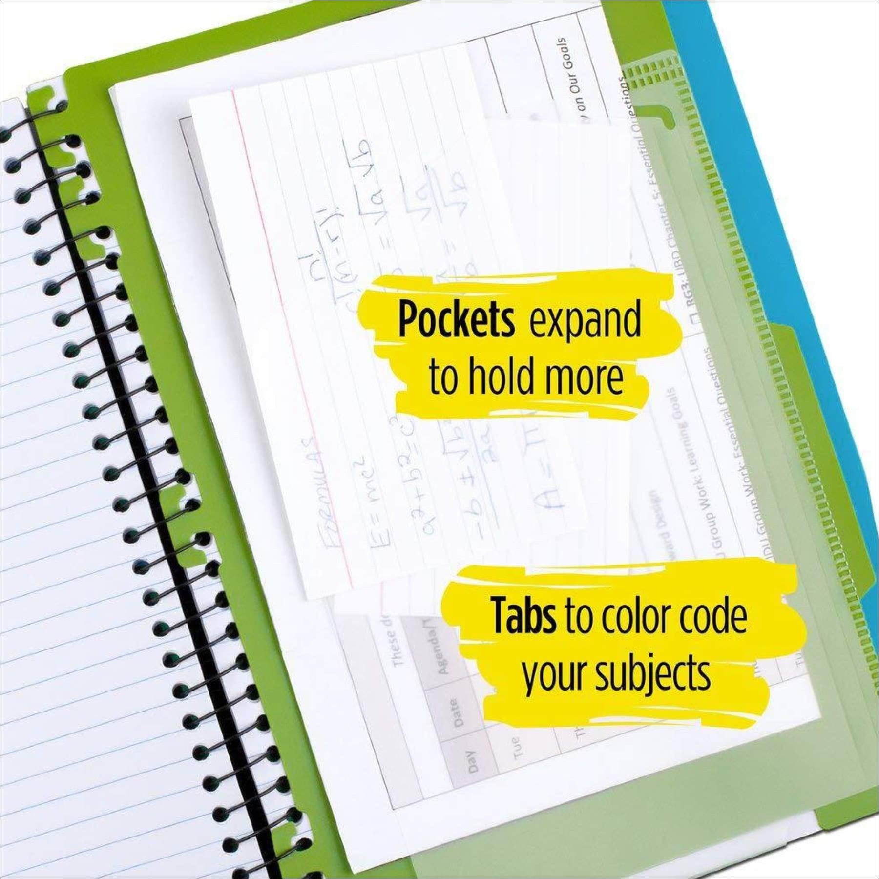 Advance Notebook - 5 Subject, 200 Count College Ruled, Teal - Image 2