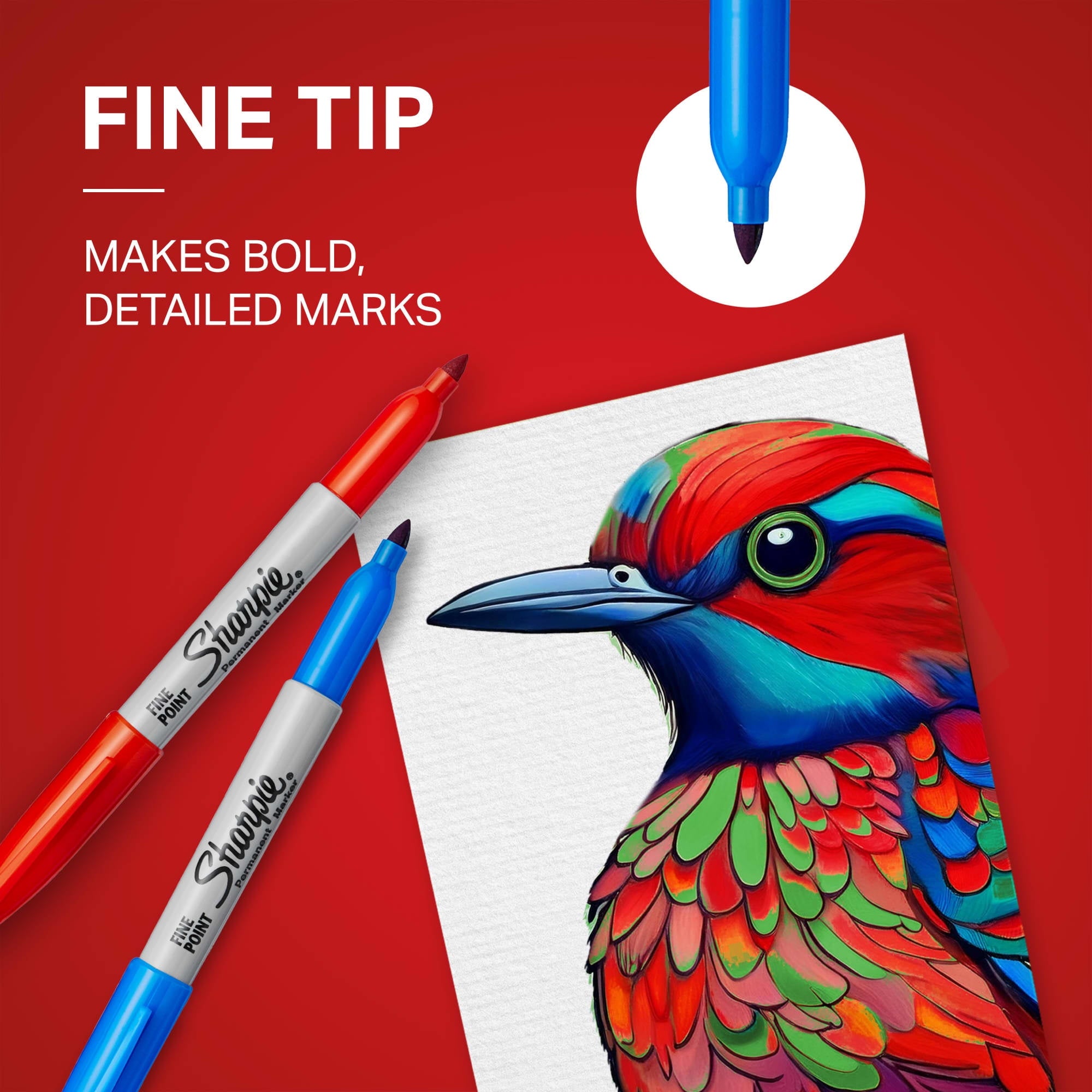 (3 pack) Permanent Markers, Fine Point, Assorted Colors, 5 Count - Image 5