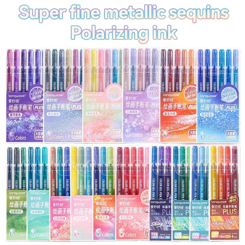 Set, Color s, Smooth Rollerball Tip, Metallic Sparkly s for Coloring - Image 2