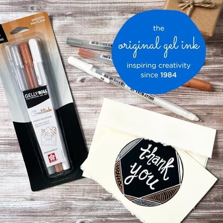 Moods Five Giftable 3 Pk Sets: Calm, Love, Gratitude, Inspire & Mindful, 15 Gel Pens - Image 5