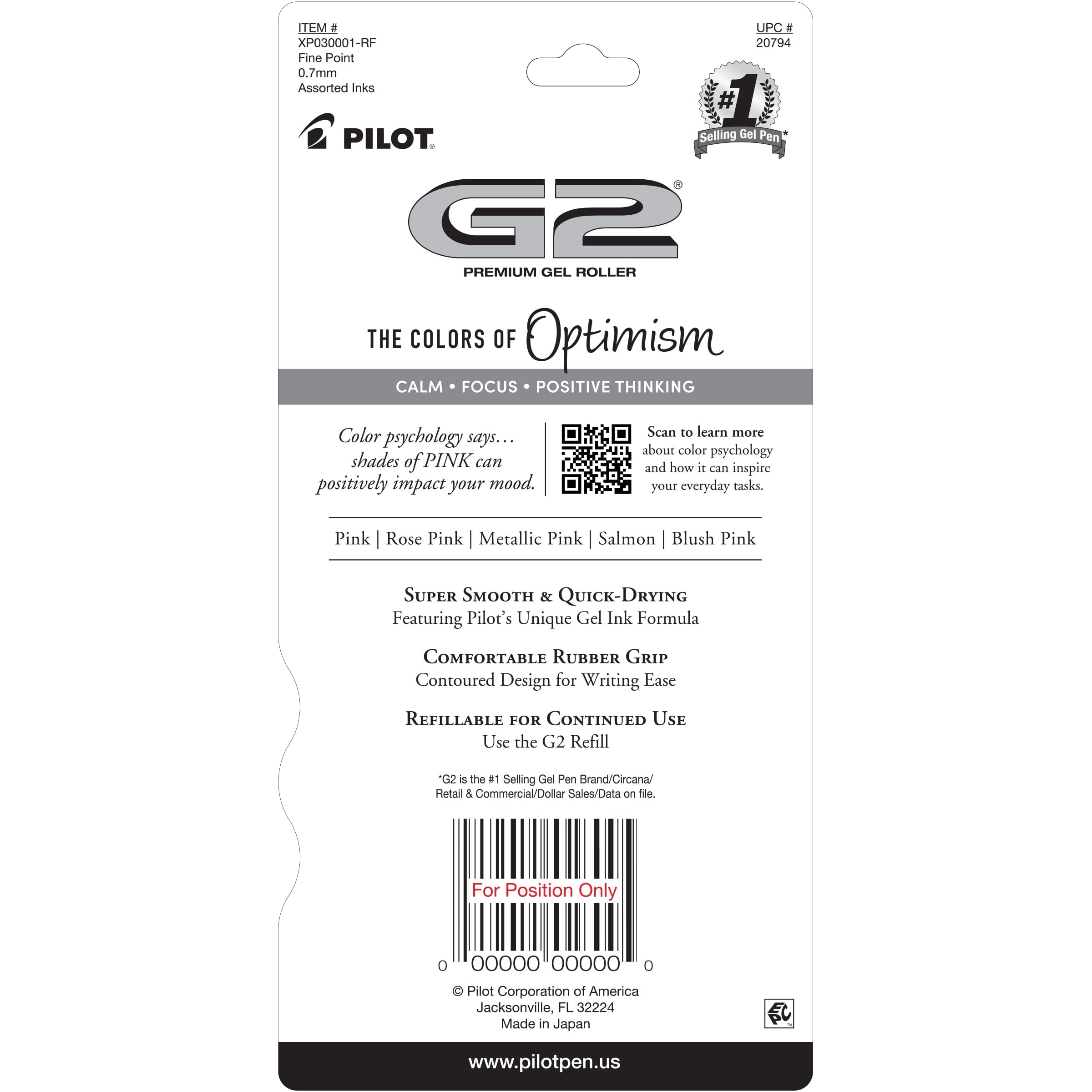 Pilot G2 Retractable Gel Pens, Pink Premium, 0.7mm Fine Point, Assorted Colors, 5 Count - Image 4
