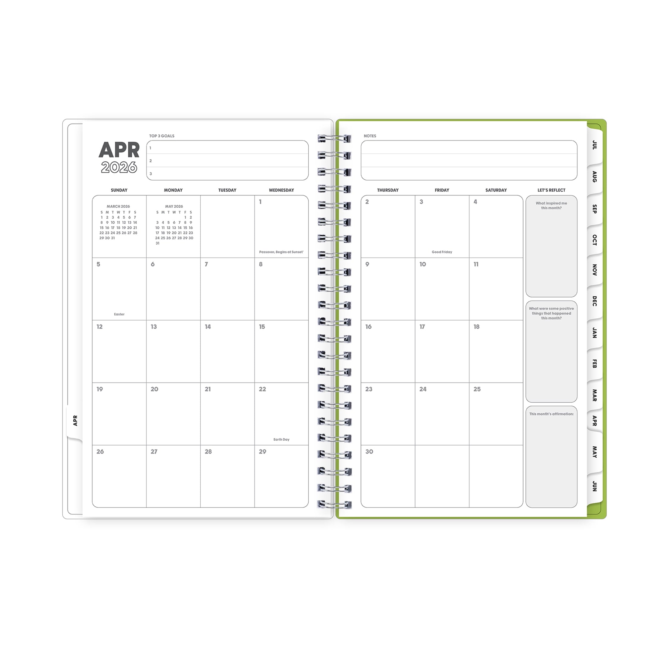 Gen Z Monthly Weekly Planner, 5" x 8", Slime 15-Month (April 2026 - June 2027) - Image 5