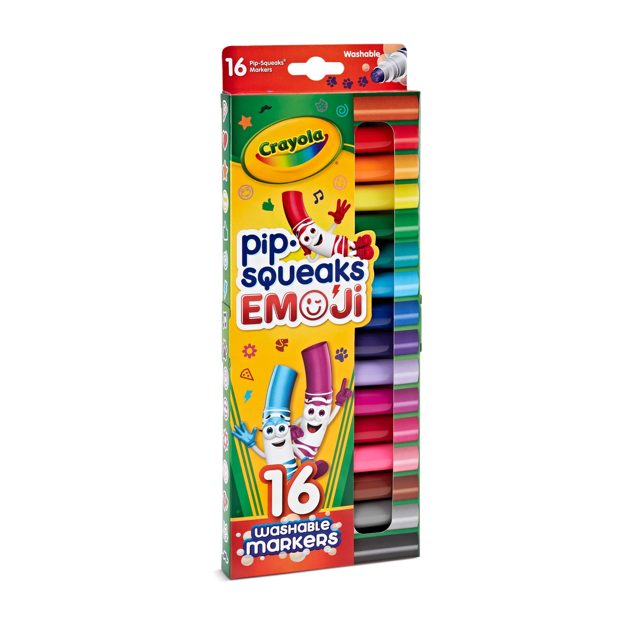 Pip-Squeaks Emoji Stamp Washable Markers, 16 Count - Image 3