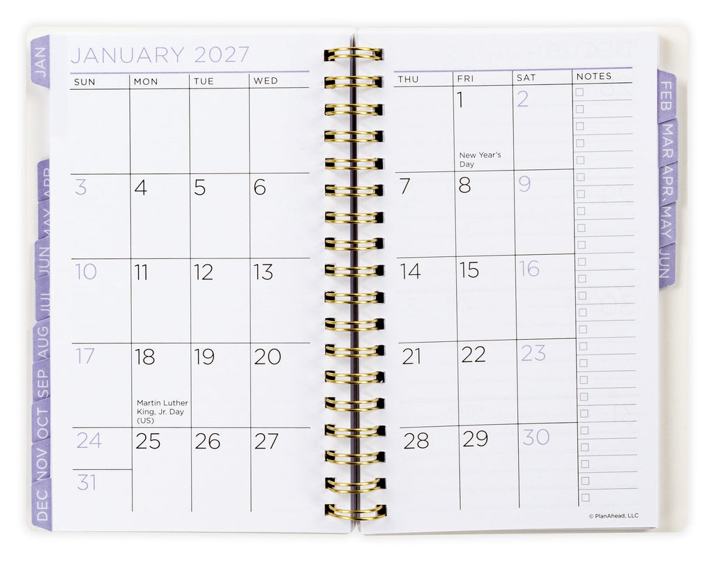 M/W Planner, Small (4.25" x 6.5"), Floral, 15-Month: Apr 2026 - Jun 2027 - Image 5