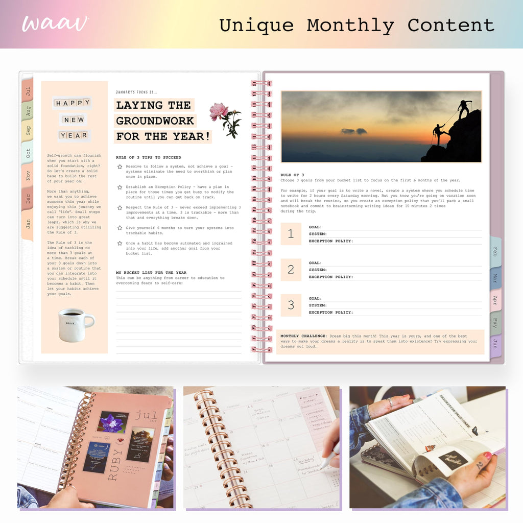 Blue Sky WAAV 2026-2027 Weekly and Monthly Academic Year Planner Calendar, July 2026 - June 2027, 7" x 9", Flexible Cover, Wirebound, Lamina - Image 5