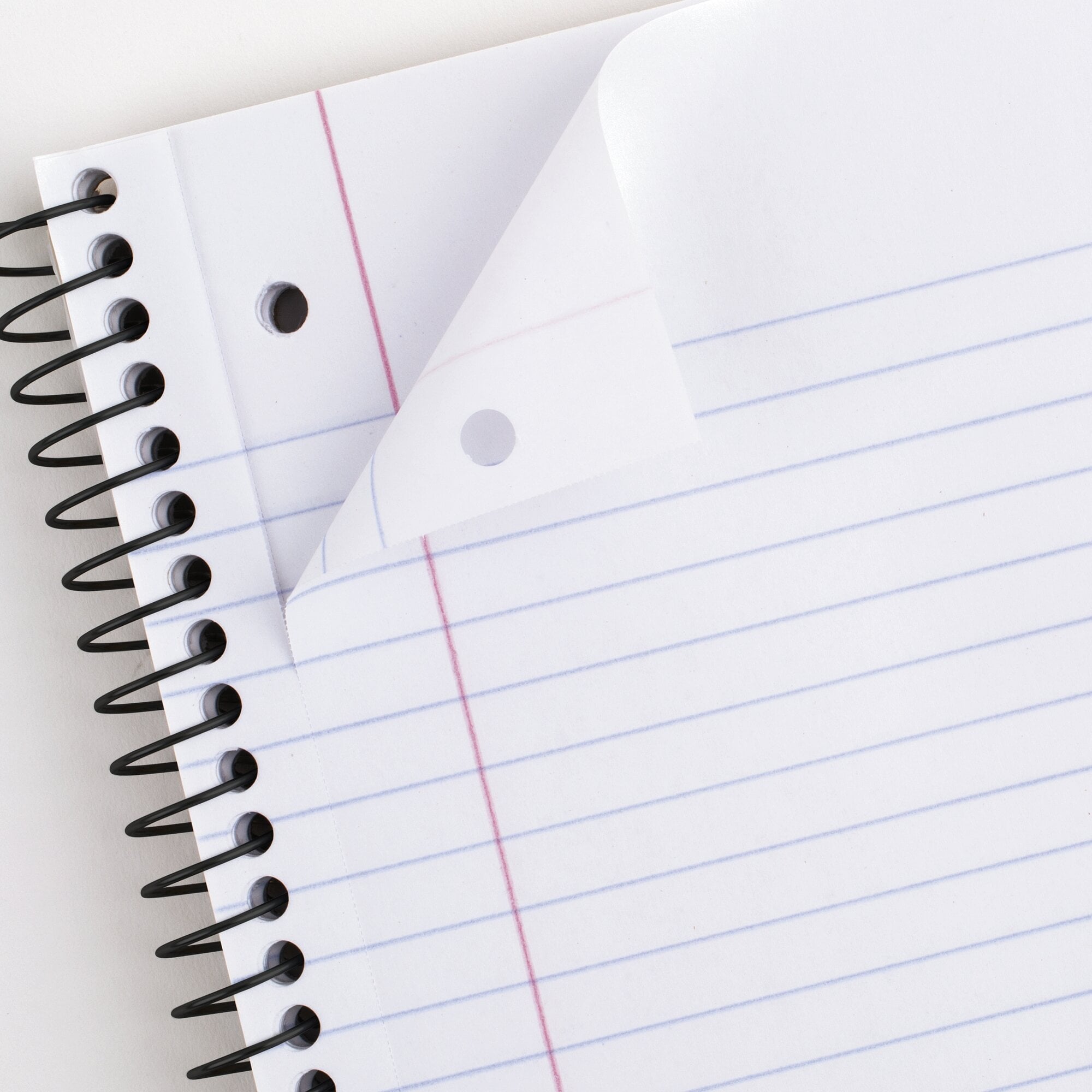 Spiral Notebook, 1 Subject, Wide Ruled, Plastic Cover, 8" x 10.5", 5 Pack - Image 3