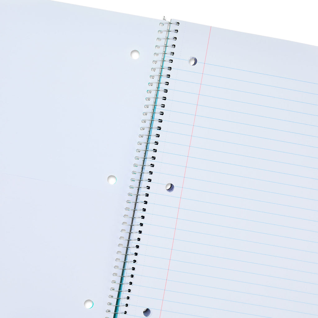 + Poly 1-Subject Notebook, Wide Ruled, 9" x 11", 100 Sheets, Teal - Image 3