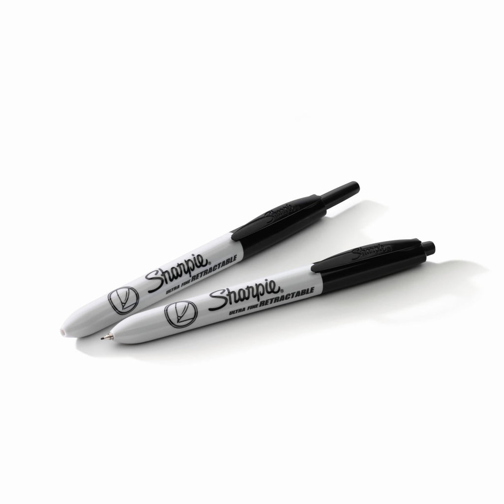 Sharpie Retractable Permanent Markers, Ultra Fine Point, Black, 3 Count - Image 2