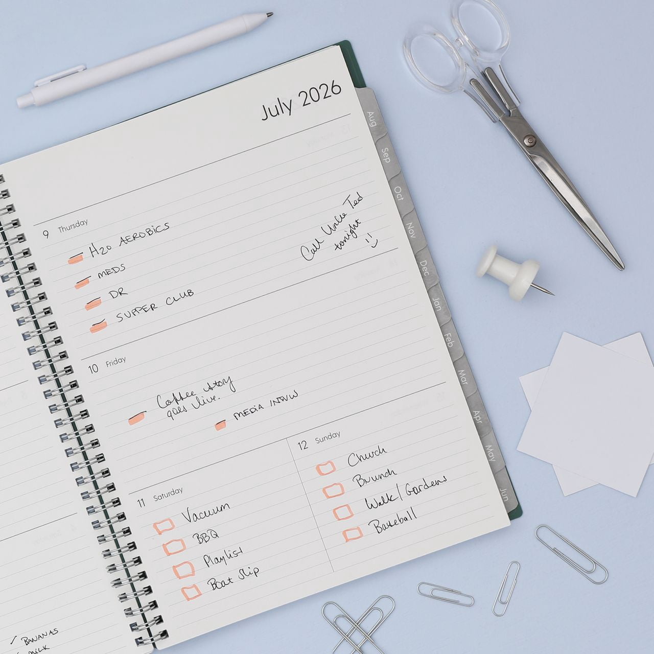2026-2027 Weekly and Monthly Academic Year Planner Calendar, July 2026 - June 2027, 8" x 10.875", Flexible Cover, Wir... - Image 2