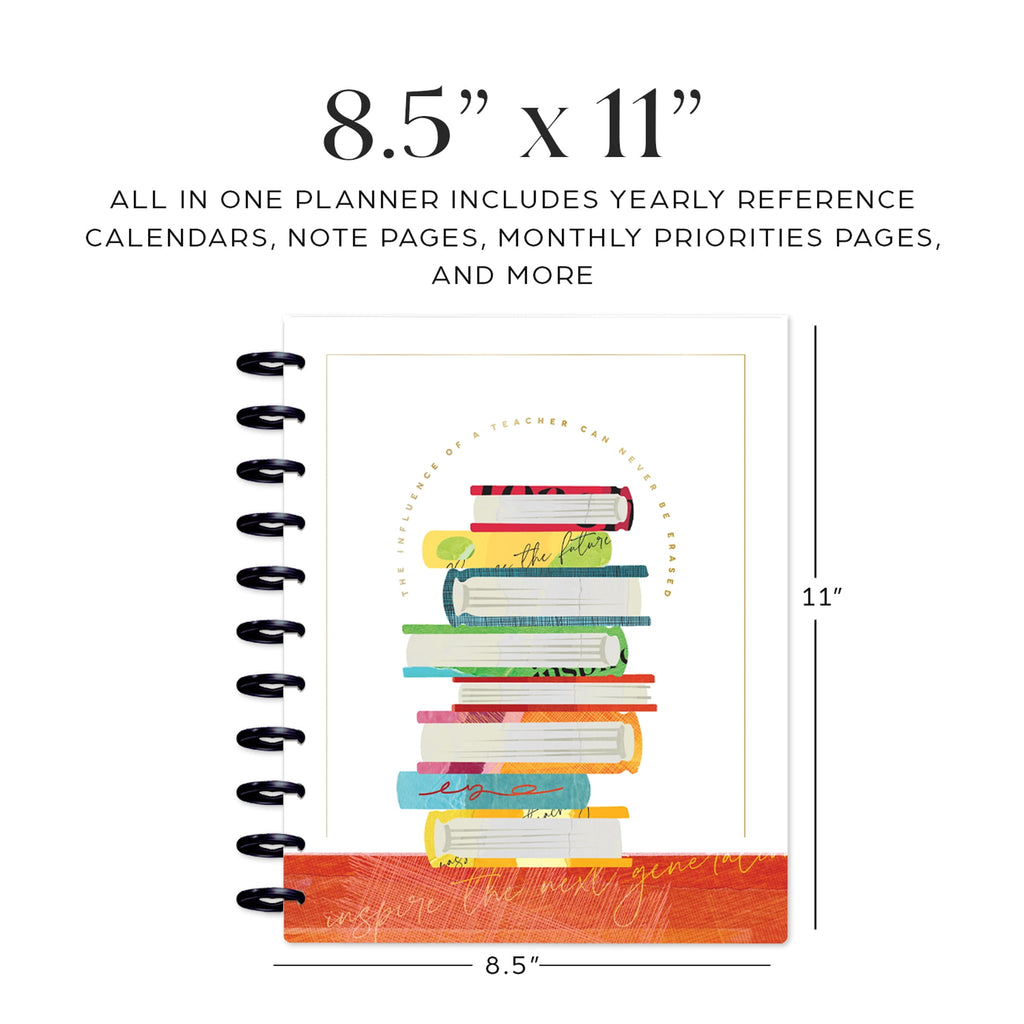Happy Planner Monthly Weekly Big Planner (8.5 x 11)Learn & Inspire 15-Month April 2026-June 2027, disc bound system - Image 2