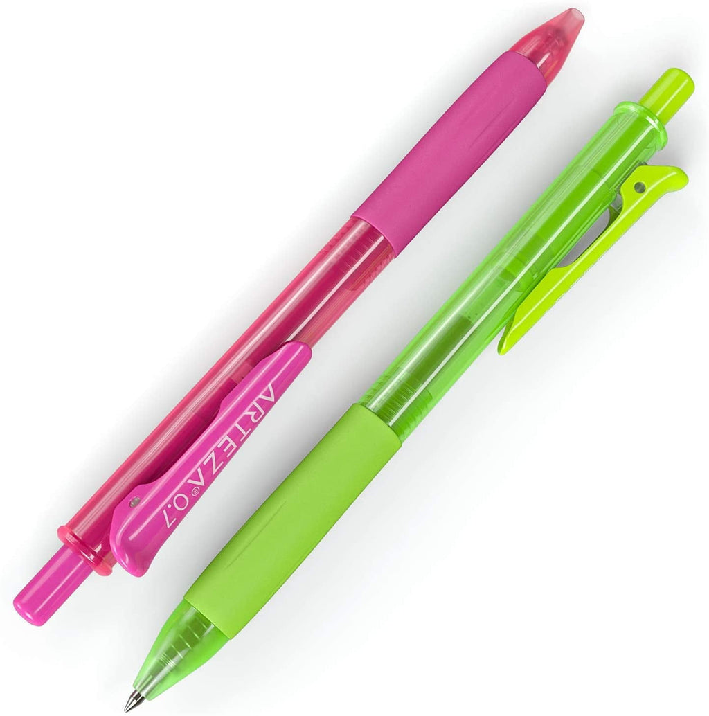 Retractable Gel Ink Colored Pens Set, Bright Colors - Doodle, Draw, Journal - 14 Pack - Image 4