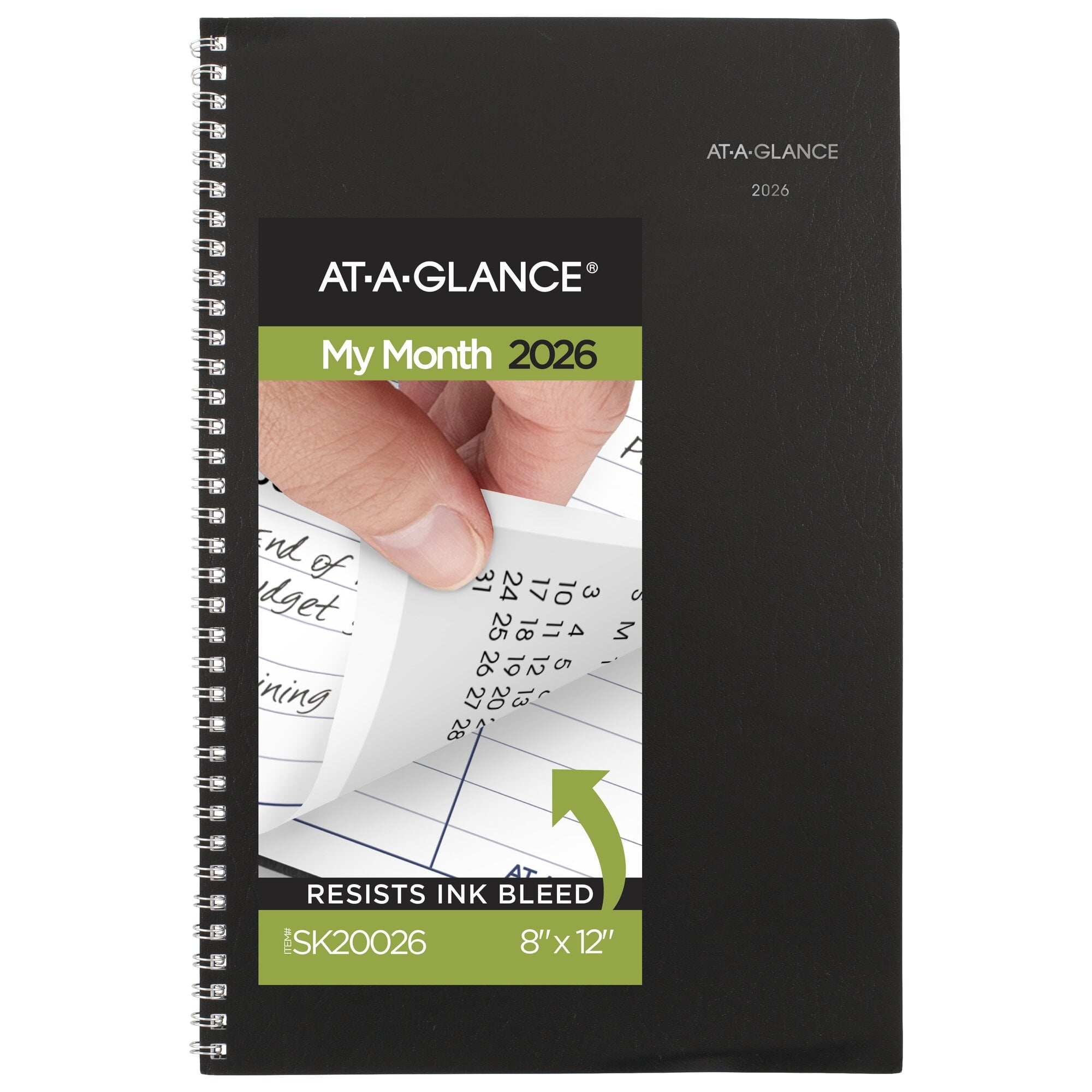 DayMinder 2026 Monthly Planner Black Large 8 x 12 - Monthly Planners