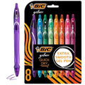 Quick Dry Fashion Retractable Gel Pens, Medium Point (0.7mm), 8-Count Gel Pen Set, Colored Gel Pens With Full-Length ...