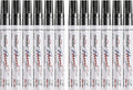 Black Permanent Paint Markers Pen, 12 Pack Waterproof Oil-Based Paint Pen Set Quick Dry and Permanent, Markers for Ro...