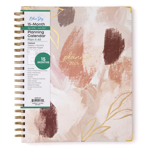 15 Month 2026-2027 Weekly and Monthly Academic Year Planner Calendar, April 2026 - June 2027, 8.5" x 11", Hard Cover,...