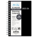 Monthly Weekly Small Planner, 3.625" x 6.125", Black 15-Month (April 2025 - June 2026)