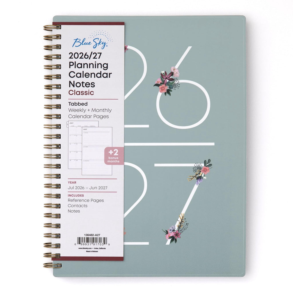 2026-2027 Weekly and Monthly Academic Year Planner Calendar, July 2026 - June 2027, 5.875" x 8.625", Flexible Cover, ...