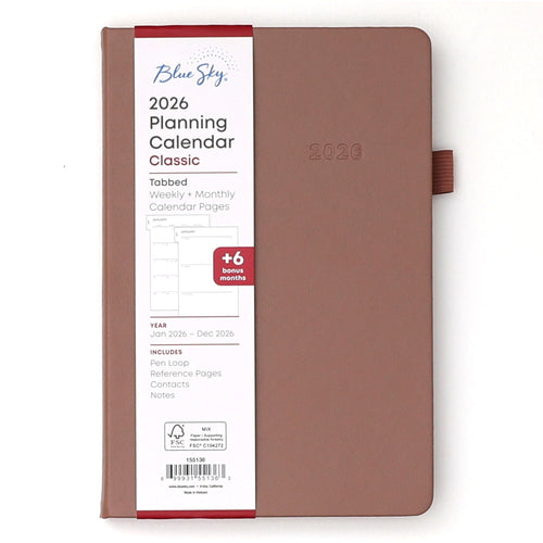 2026 Weekly and Monthly Planner Calendar, January 2026 - December 2026, 5" x 8", Faux Leather Hard Cover, Bookbound, ...