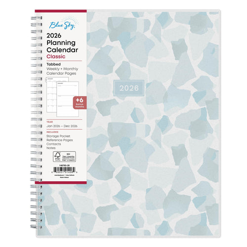 Blue Sky 2026 Weekly and Monthly Planner Calendar, January 2026 - December 2026, 8.5" x 11", Flexible Frosted Cover, Laminated Tabs, Durable