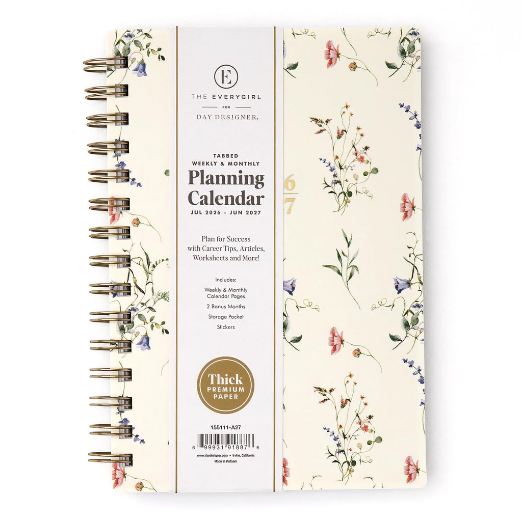 Blue Sky The Everygirl 2026-2027 Weekly and Monthly Academic Year Planner Calendar, July 2026 - June 2027, 5" x 8", Flexible Cover, Wireboun