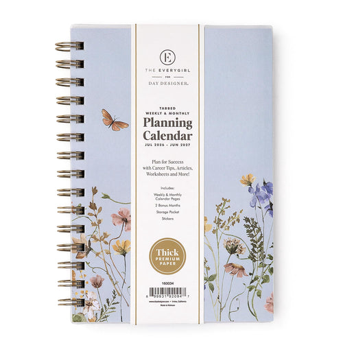 Blue Sky The Everygirl 2026-2027 Weekly and Monthly Academic Year Planner Calendar, July 2026 - June 2027, 5" x 8", Flexible Cover, Wireboun