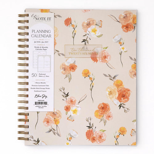2026-2027 Academic Year Weekly and Monthly Planner, July 2026 - June 2027, 8.5 x 11, Flexible Cover, Laminated Tabs, ...