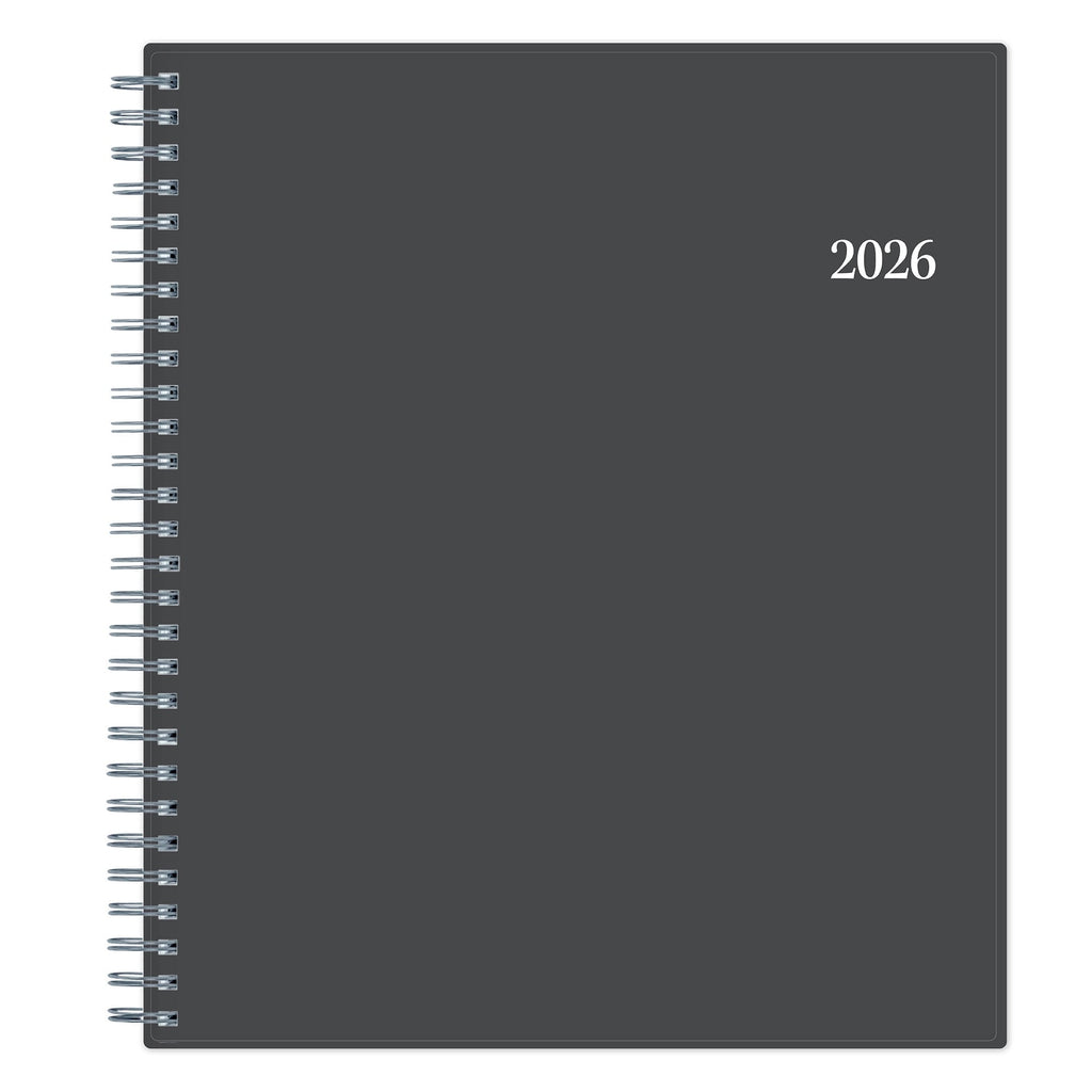 2026 Monthly Planner, 8" x 10", Passages/Charcoal Metallic, January To December, 100011