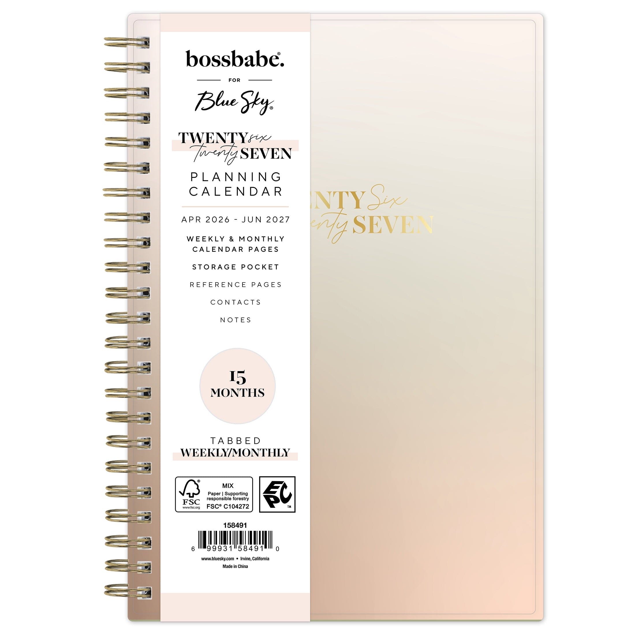for Monthly Weekly Planner, 5" x 8", Wanisa 15-Month (April 2026 - June 2027)