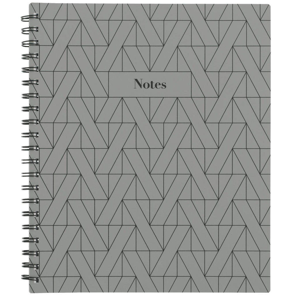 Fashion Notebook, 80 Sheets, 8.5" x 11", Gray Geo