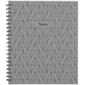 Fashion Notebook, 80 Sheets, 8.5" x 11", Gray Geo