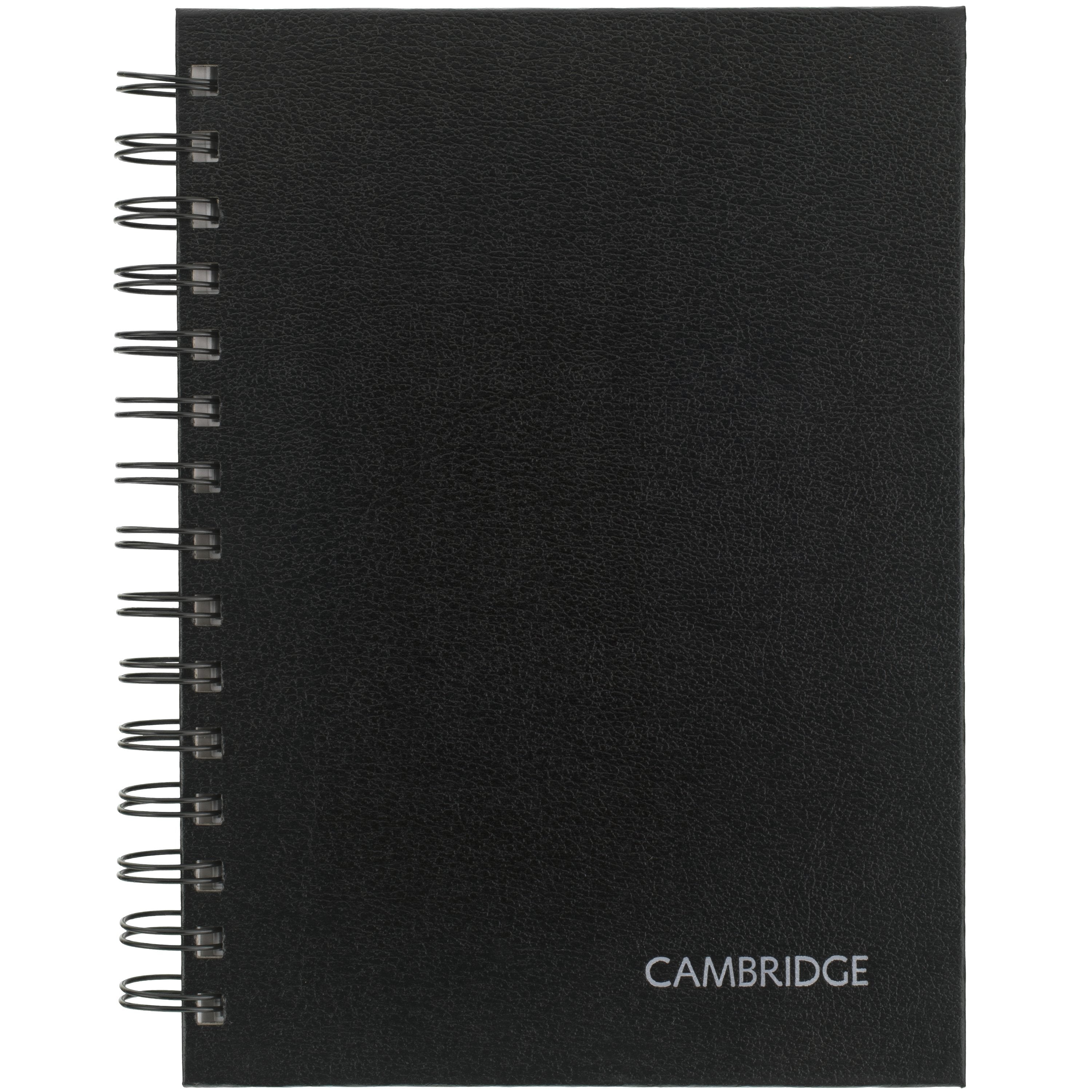 Business Writing Notebook, 5" x 8", Medium, Black, 80 Sheets