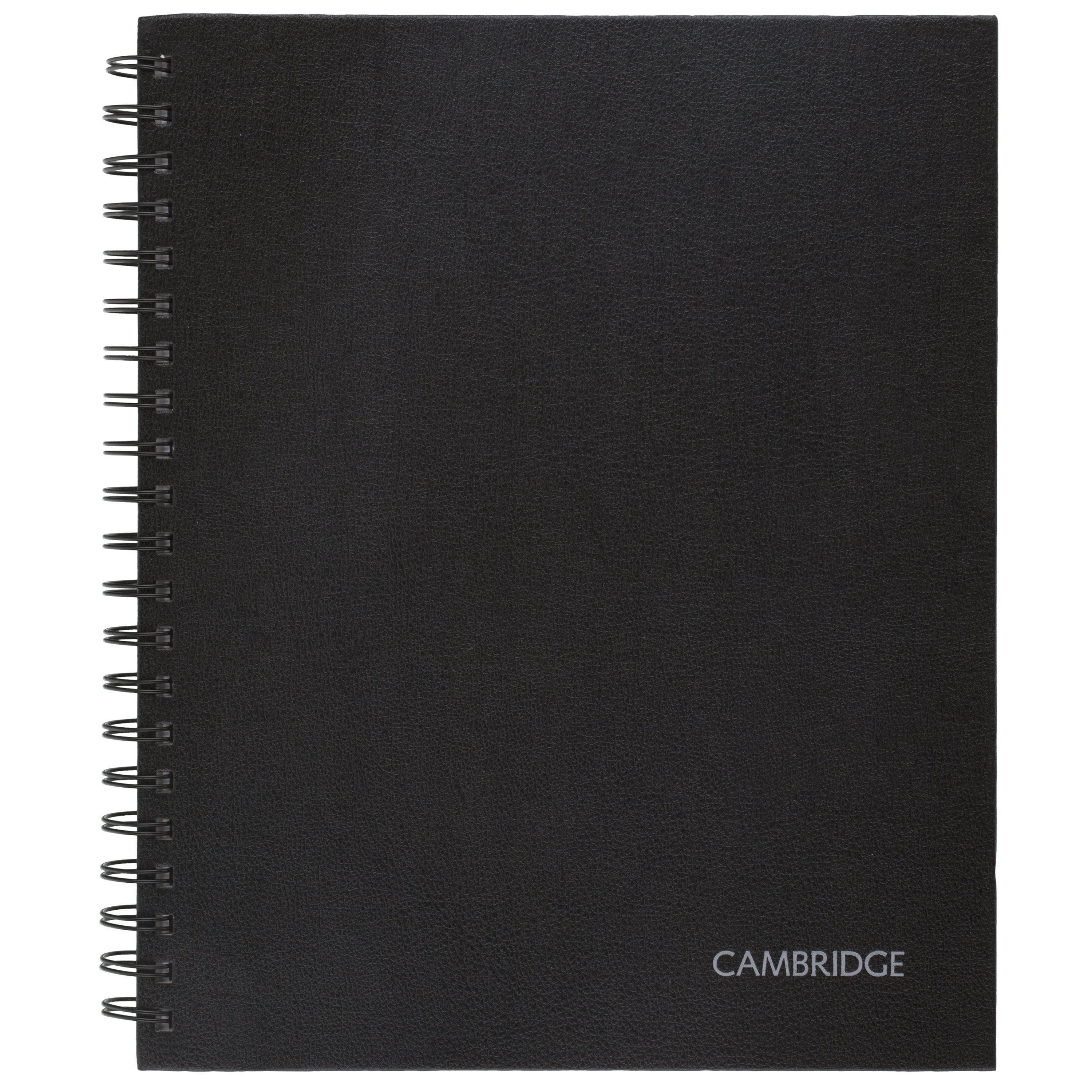 Cambridge Limited Legal Ruled Business Notebook with Pocket, 8" x 11", Black, Hardcover, Wirebound, 96 Sheets