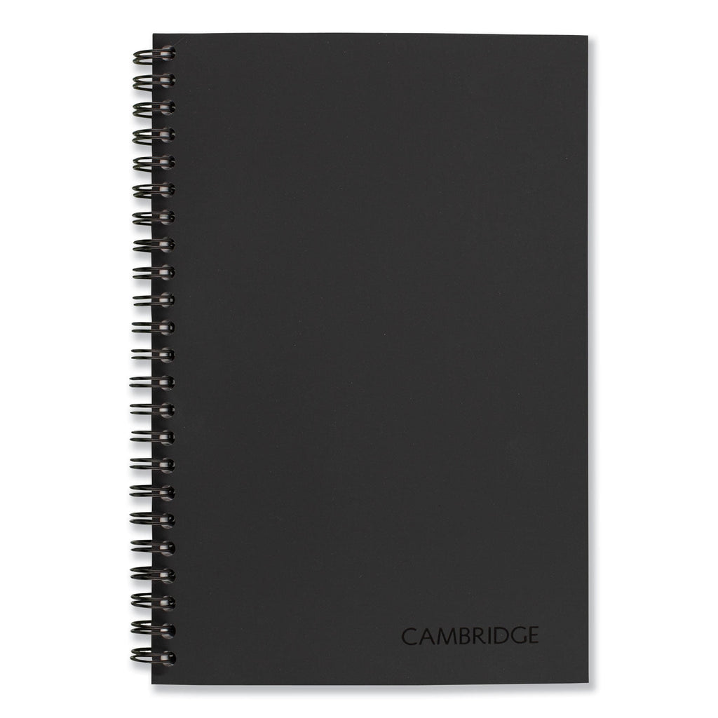 Wire bound Business Notebook, Wide/Legal Rule, Black Cover, 8" x 5", 80 Sheets