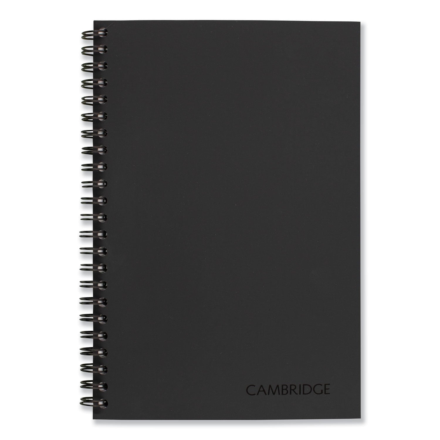 Wire bound Business Notebook, Wide/Legal Rule, Black Cover, 8" x 5", 80 Sheets