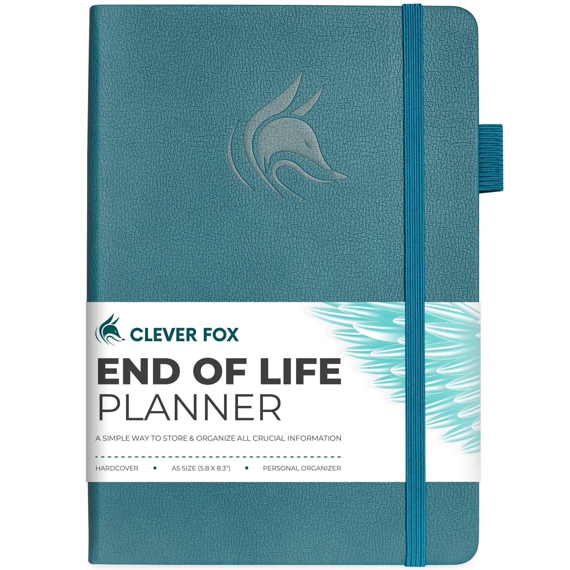A5 End of Life Planner & Appointment Book, Dark Teal, 8" x 11", 360 Pages
