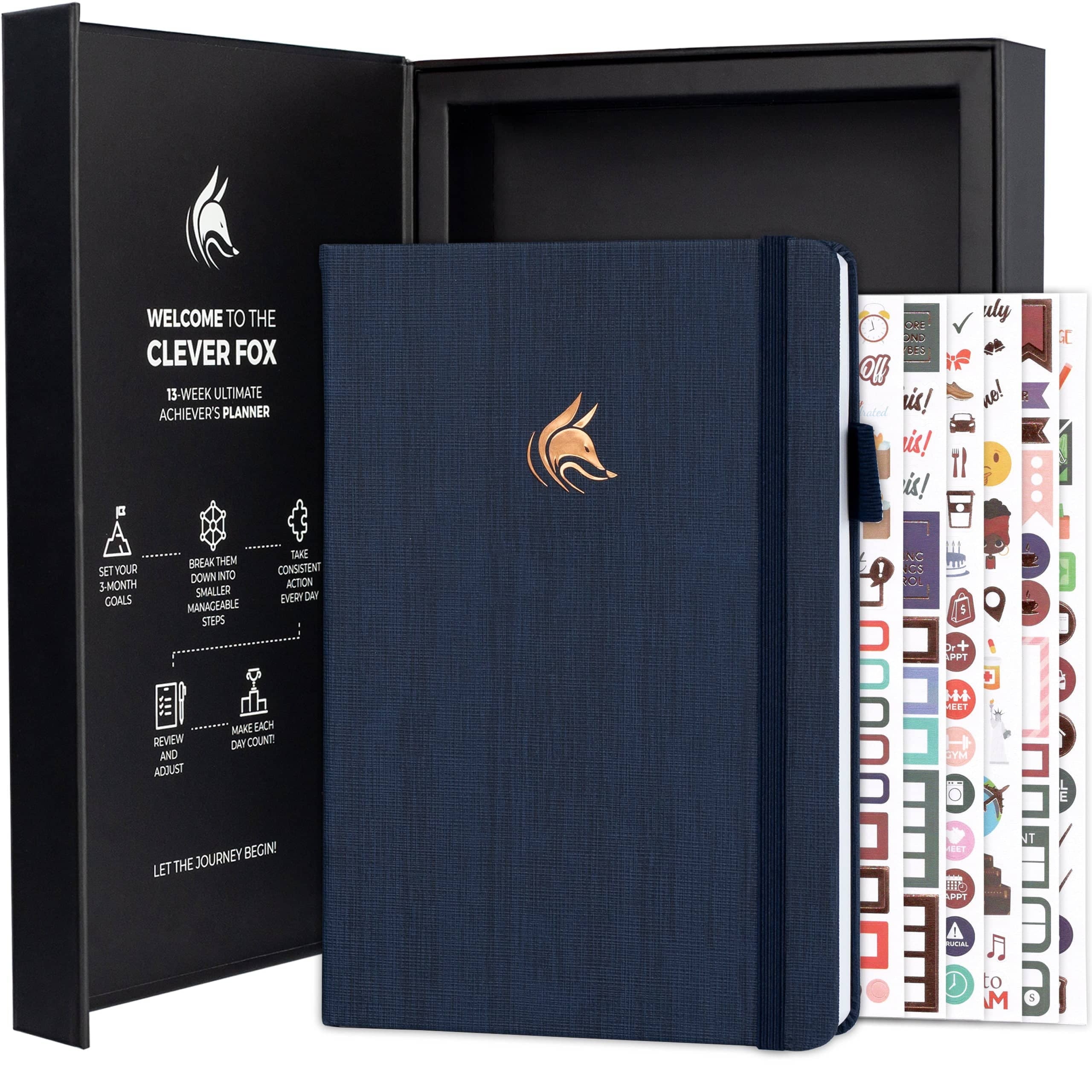 Undated Daily Weekly Planners & Appointment Book, 5.8" x 8.3", Navy Blue, 120 Pages